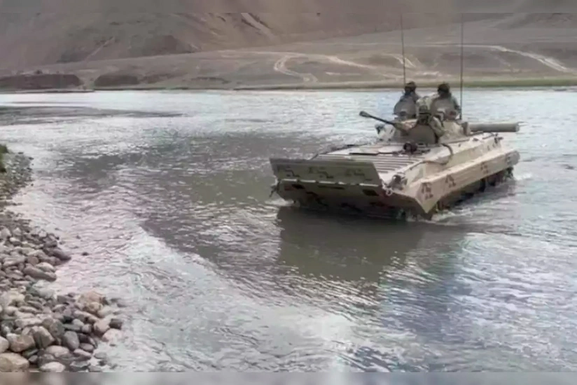 Five Indian soldiers killed as tank sinks while crossing river near China border
