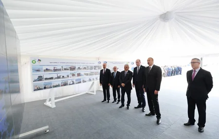 President Ilham Aliyev attends launch of Khankendi’ subsea construction vessel