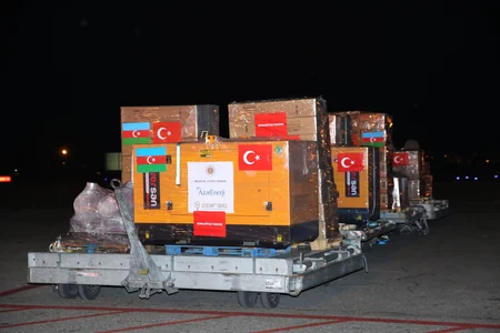 Another humanitarian aid plane leaves for Turkiye on instructions of Mehriban Aliyeva