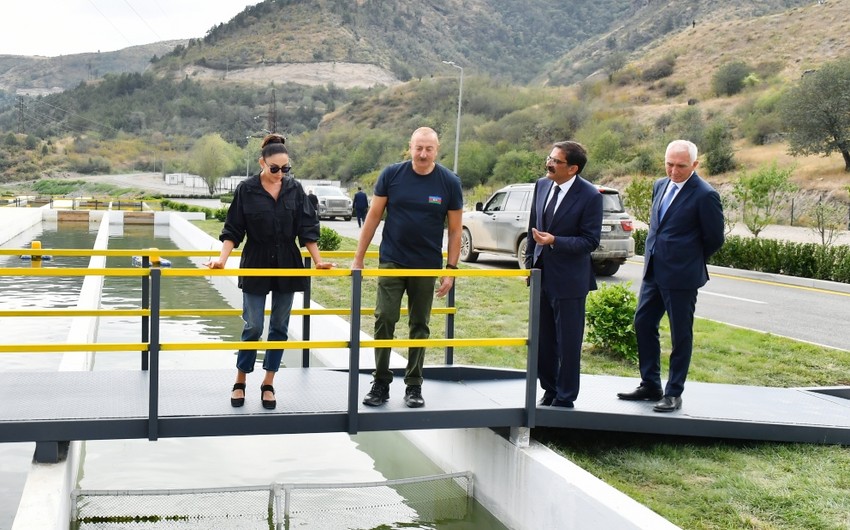 Laçın rayonunda “Həkəri Balıq Təsərrüfatı”nın açılışı olub