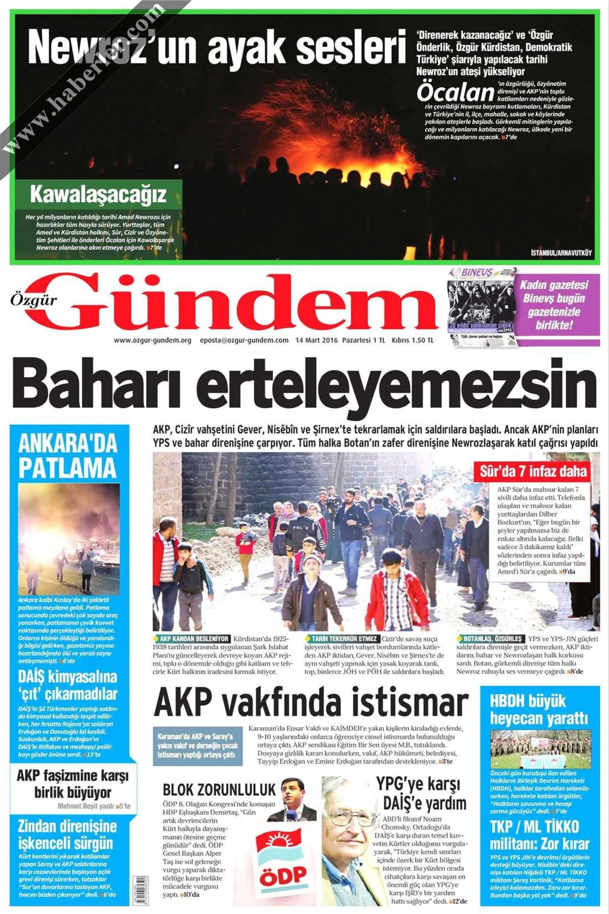 ​Ankaradakı terroru dəstəkləyən qəzet haqda cinayət işi açılıb
