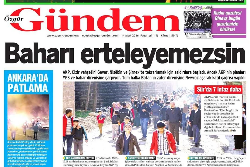 ​Ankaradakı terroru dəstəkləyən qəzet haqda cinayət işi açılıb