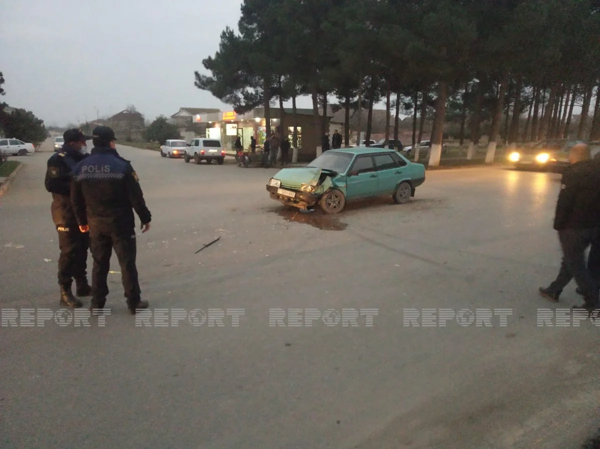 Neftçalada iki avtomobil toqquşdu