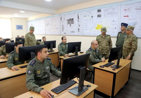 Zakir Hasanov takes part in the opening of the Air Force Training Center