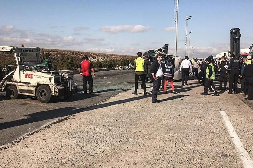 В результате аварии в аэропорту Ататюрк пострадали 9 человек