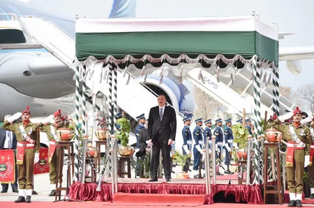 President Ilham Aliyev arrives in Pakistan for a visit