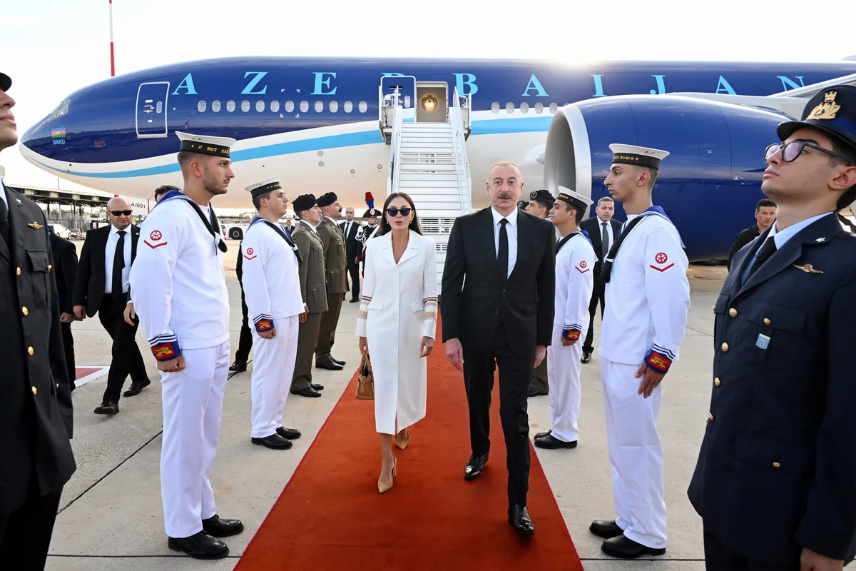 Azerbaijani President Ilham Aliyev visiting Italy