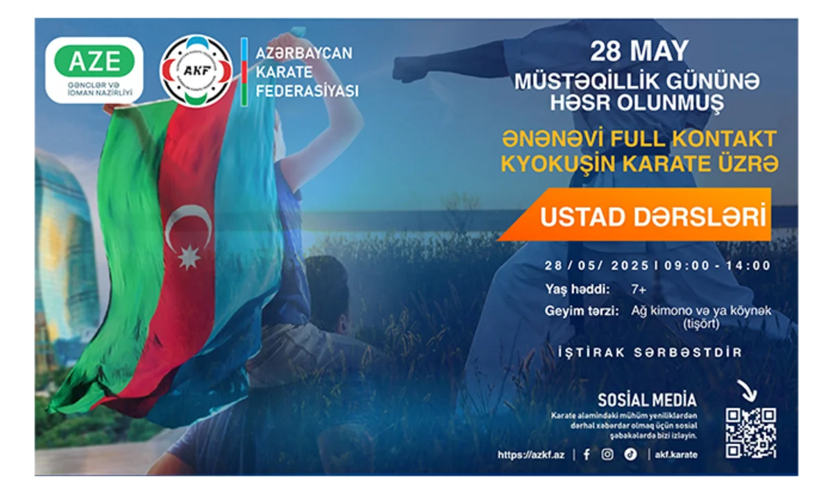 Bakıda 28 May – Respublika Günü münasibətilə karate üzrə seminar təşkil olunub