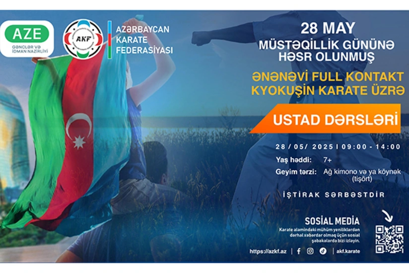 Bakıda 28 May – Respublika Günü münasibətilə karate üzrə seminar təşkil olunub