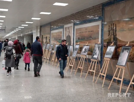İstanbul metrosunda 20 Yanvar faciəsi ilə bağlı fotosərgi açılıb