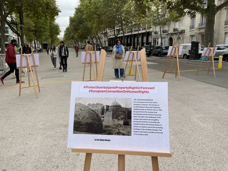 Parisdə Qərbi Azərbaycanın mədəni irsinin dağıdılmasına həsr olunan sərgi-aksiya keçirilib