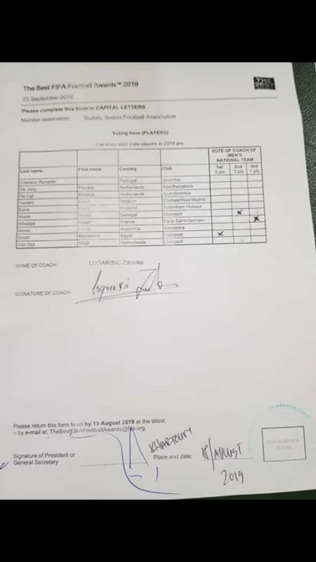 Sudan millisinin baş məşqçisi FIFA-nın sorğusunda Messiyə səs vermədiyini sübut edib