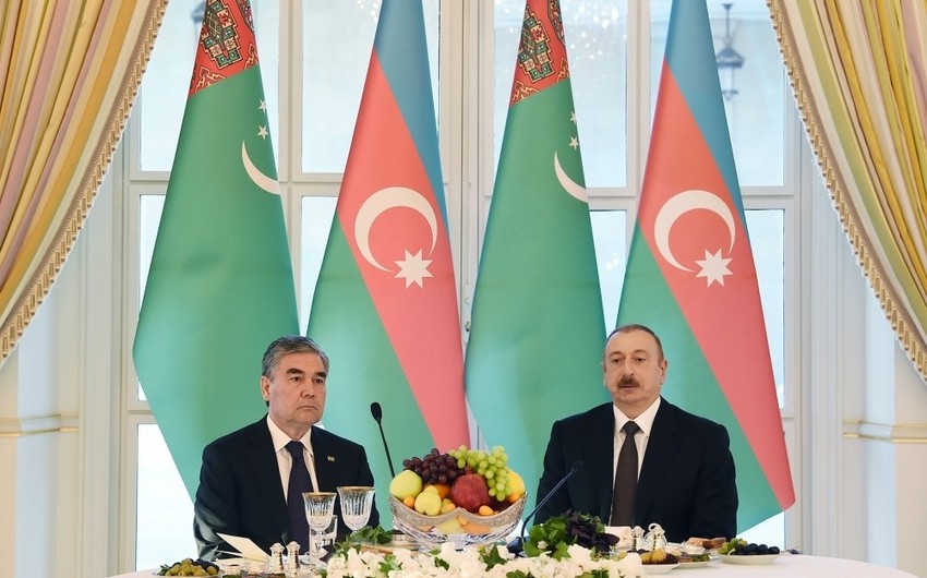 Türkmənistan Prezidentinin şərəfinə rəsmi ziyafət verildi