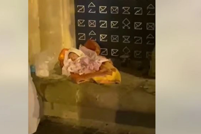 DİN: Küçədə qoyulan körpə deyil, gəlincikdir - VİDEO