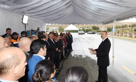 President Ilham Aliyev inaugurates Shamakhi-Chol Goylar-Padar highway
