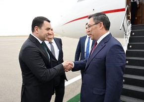 Kyrgyz President Sadyr Zhaparov arrives in Azerbaijan