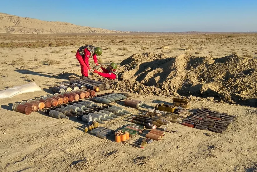 Ermənilərin ərazilərimizə atdıqları  tank əleyhinə minalar, dronlar aşkarlandı