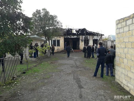 Ağcabədidə musiqi məktəbinin binasında yanğın olub - VİDEO