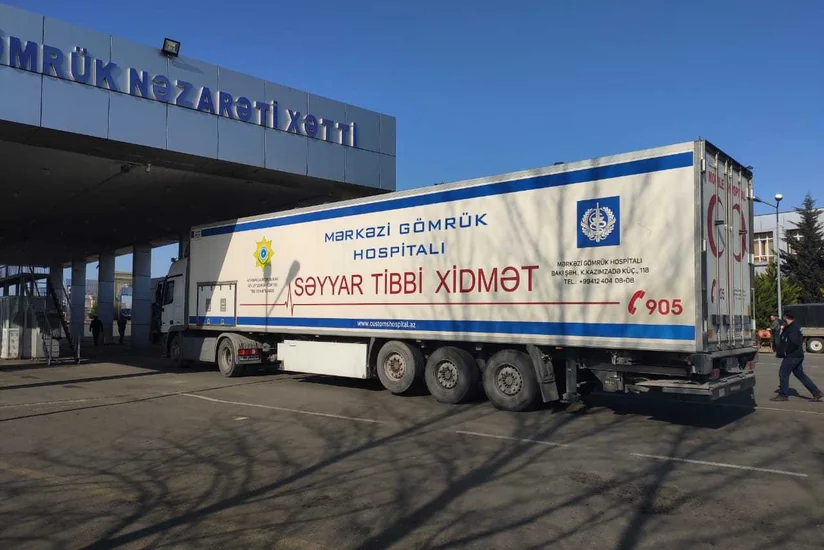 Biləsuvar gömrük-sərhəd buraxılış məntəqəsində mobil səyyar hospital xidmət edəcək