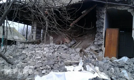 Tərtərdə yaşayış evi uçub - FOTO