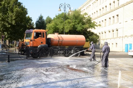 Bakıda növbəti dezinfeksiya işləri aparılır