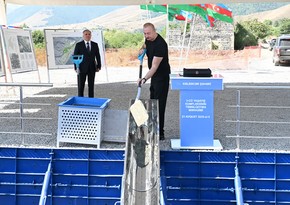 Prezident İlham Əliyev Kəlbəcər şəhərində 3-cü yaşayış kompleksinin təməlini qoyub - YENİLƏNİB