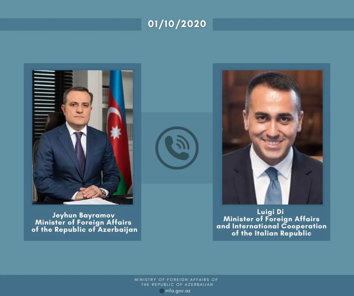 Azerbaijani, Italian FMs hold phone conversation