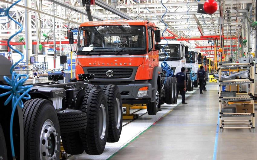 Bu il Azərbaycanda yük avtomobili istehsalı 75 %-dən çox artıb