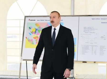 Ильхам Алиев принял участие в открытии магистрального газопровода - ОБНОВЛЕНО