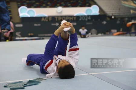 İdman gimnastikası üzrə Azərbaycan millisinin Dünya Kuboku öncəsi açıq məşqi keçirilib