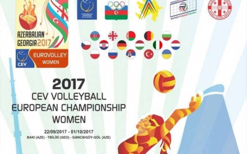 Bakıda qadın voleybolçular arasında Avropa çempionatının açılış mərasimi keçirilib