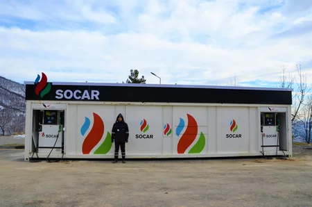В Лачыне введена в эксплуатацию АЗС под брендом SOCAR