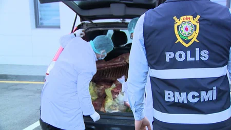 Bakıda restoran və dönərxanalara yararsız at və mal əti satan şəxs saxlanılıb