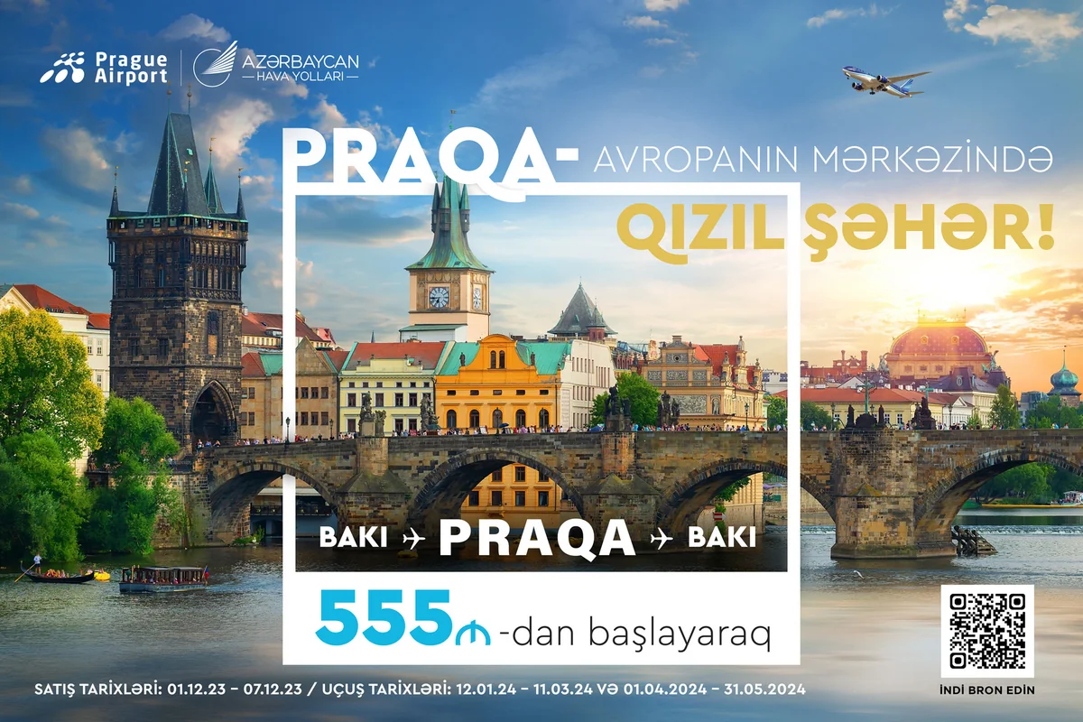 AZAL Bakı-Praqa istiqamətində endirimli biletlər təklif edir