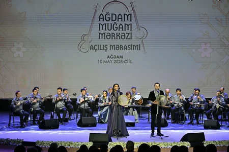 İlham Əliyev və Mehriban Əliyeva Ağdam Muğam Mərkəzinin açılışında iştirak ediblər - YENİLƏNİB-3