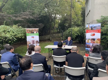 Ceyhun Bayramov ABŞ-da azərbaycanlılarla görüşdü