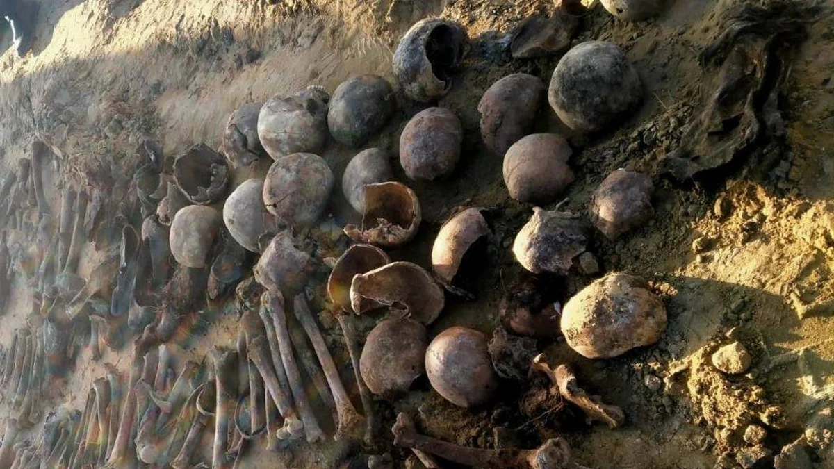 На берегу Каспийского моря в Дагестане нашли массовое захоронение