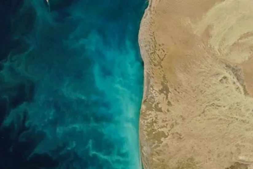 NASA опубликовало фотографию аномального процесса в Каспийском море - ФОТО