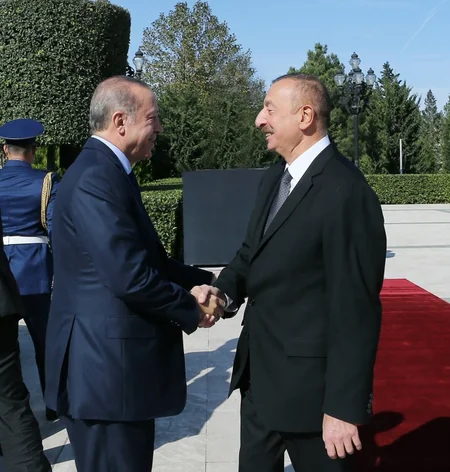 Rəcəb Tayyib Ərdoğanın rəsmi qarşılanma mərasimi olub