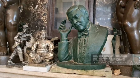 Azerbaijani sculptor creating under 'rocket rain' in Ukraine's Kharkiv - PHOTOS