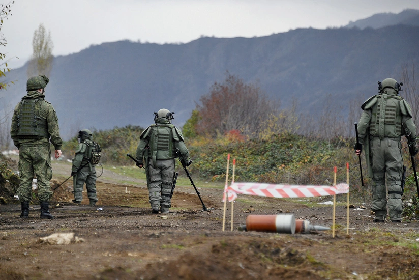Russian peacekeepers find about 25,000 explosives