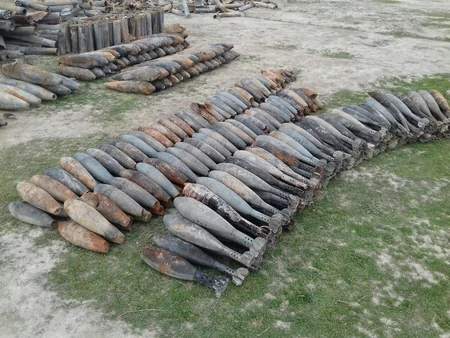 ANAMA Xızıda 98 ədəd partlamamış hərbi sursat tapıb