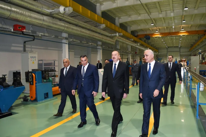 President Ilham Aliyev attends opening of high-voltage equipment plant in Baku