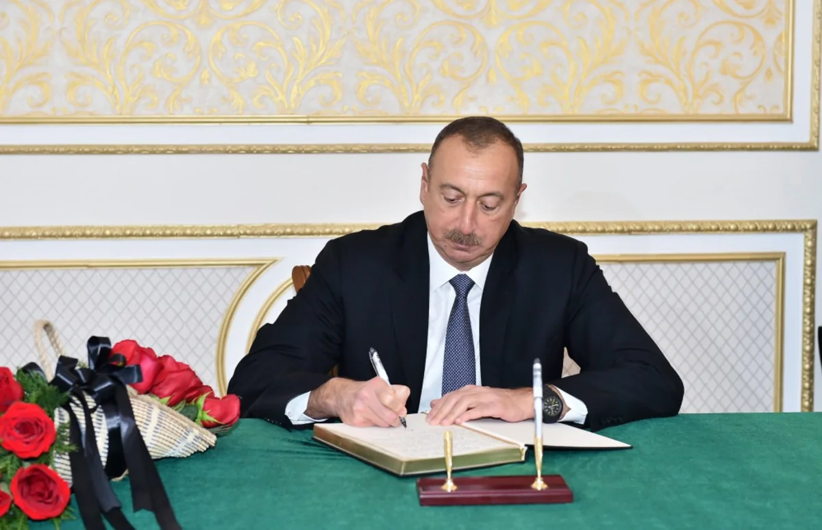 President Ilham Aliyev visits Iranian Embassy to offer his condolences over death of Rafsanjani