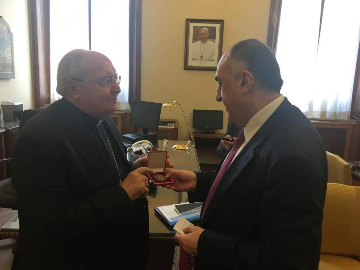 Foreign Minister Elmar Mammadyarov met with the Vatican Prefect of the Congregation for the Oriental Churches