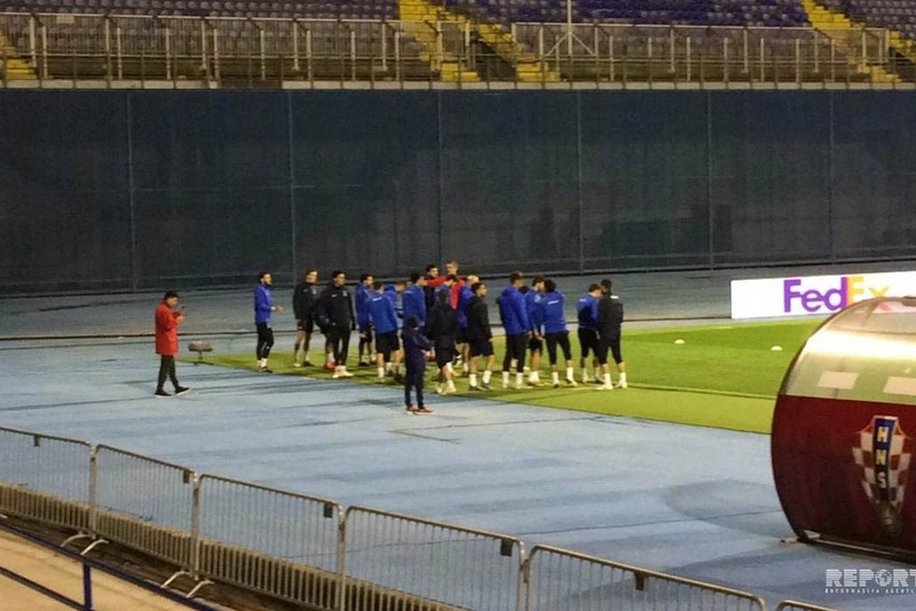 Azərbaycan millisi Xorvatiya ilə oyunöncəsi son məşqə çıxıb