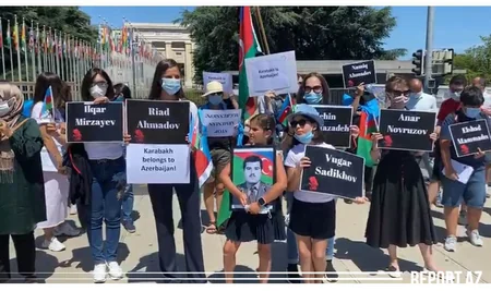 Azərbaycanın Milli Qəhrəmanının qızı BMT binası qarşısında bəyanat verib