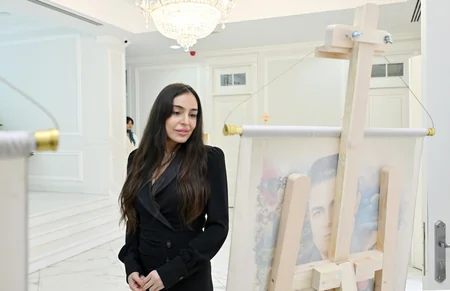 Leyla Aliyeva, Arzu Aliyeva visit Turkic Culture and Heritage Foundation