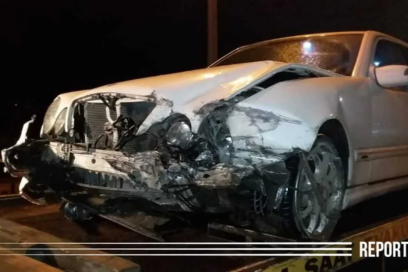 Дождливая погода в Баку привела к ДТП