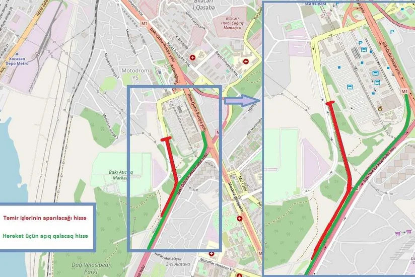 Bakı avtovağzalından Dairəvi yola çıxışda hərəkət məhdudlaşdırılacaq